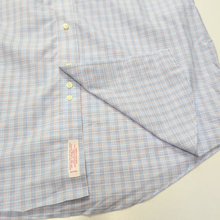 Chemise Brooks Brothers 346 M/L Bleu Carreaux Regular Fit 100% Coton