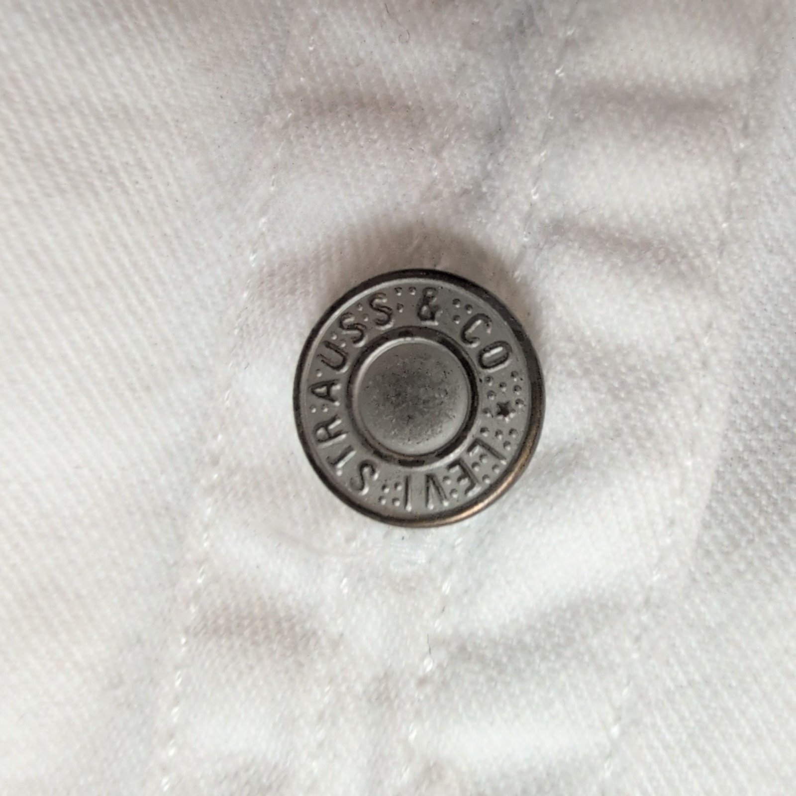 Chemise Levi's L Blanc Jean Coton 2 Poches Boutons Métal Homme