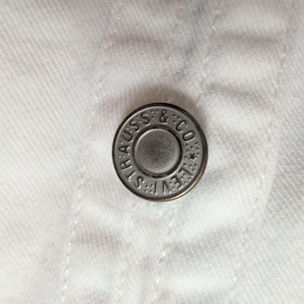 Chemise Levi's L Blanc Jean Coton 2 Poches Boutons Métal Homme