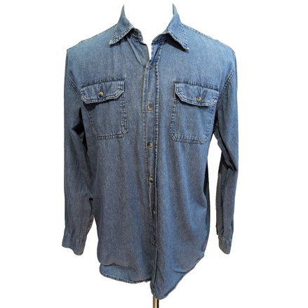 Wrangler chemise jean vintage bleu 2 poches à rabat taille M