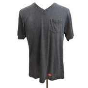 T-shirt Dickies XL Gris Anthracite Col V Poche 100% Coton Vintage