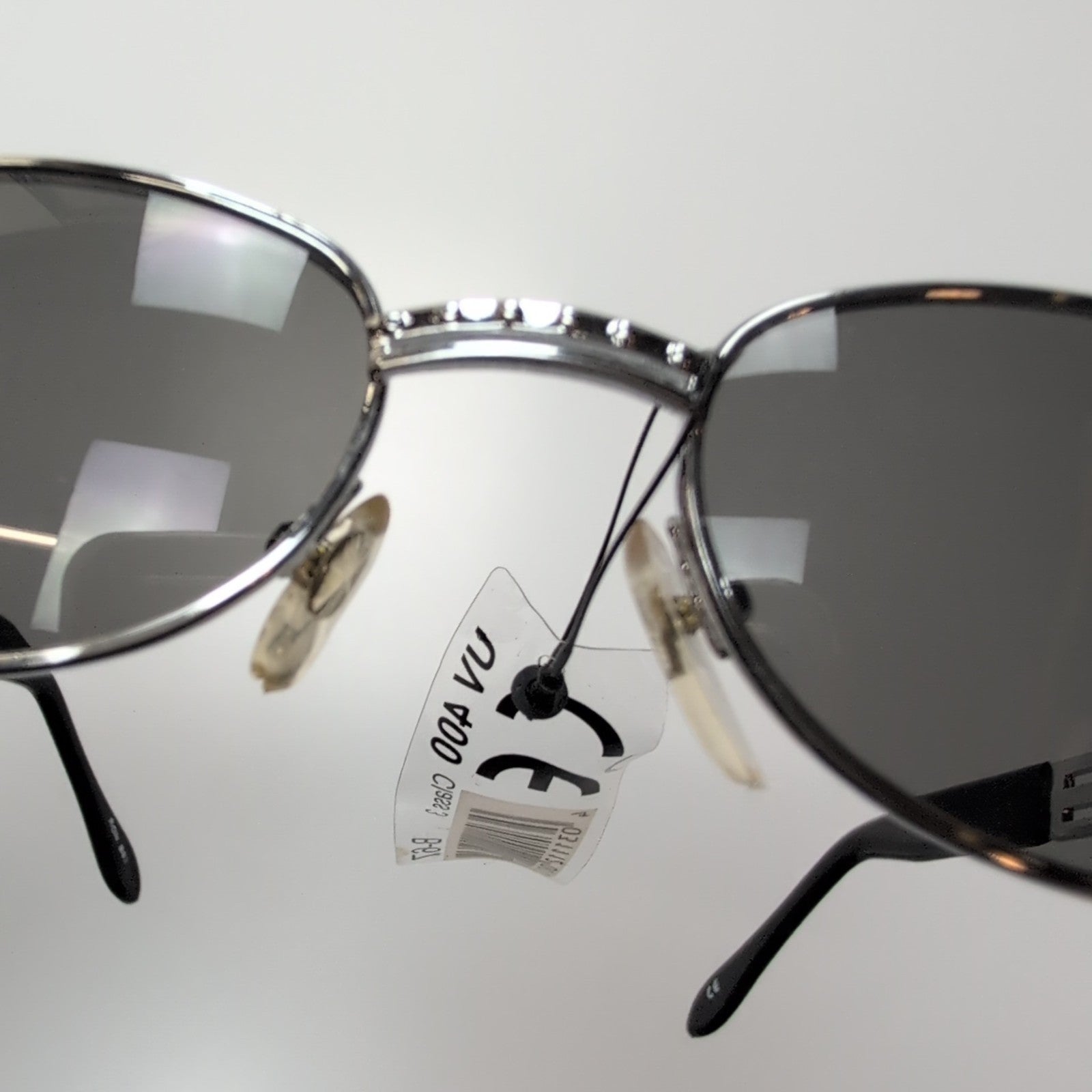 Lunettes de soleil Y2K Ovales Métal Chromé Branches Larges
