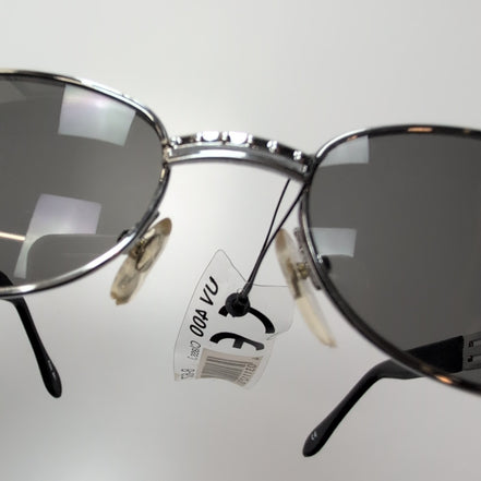 Lunettes de soleil Y2K Ovales Métal Chromé Branches Larges
