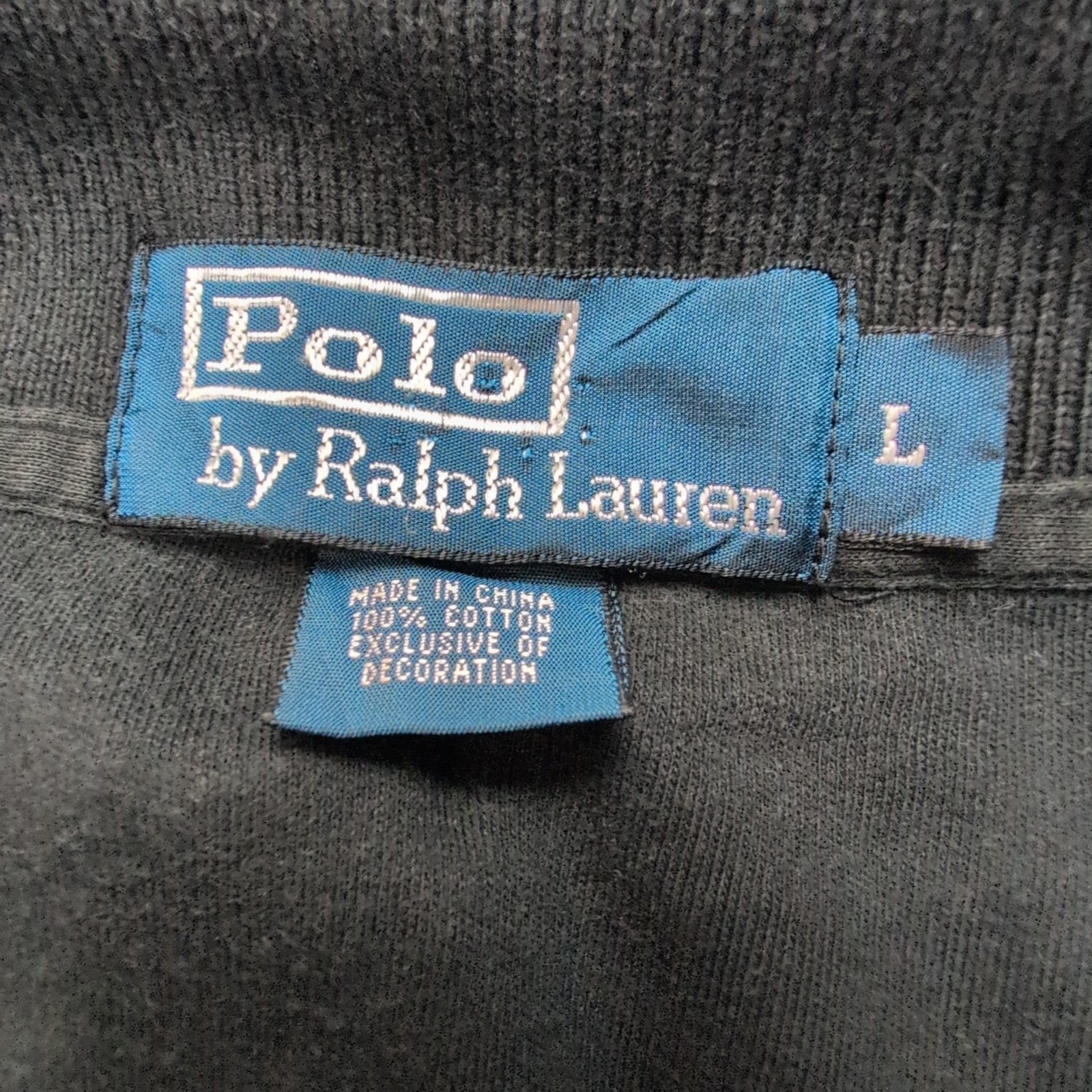 Polo Ralph Lauren Homme L Noir Logo Rouge Polo Manches Courtes Classic Fit
