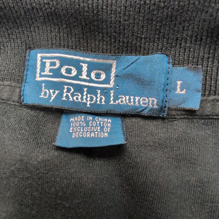 Polo Ralph Lauren Homme L Noir Logo Rouge Polo Manches Courtes Classic Fit