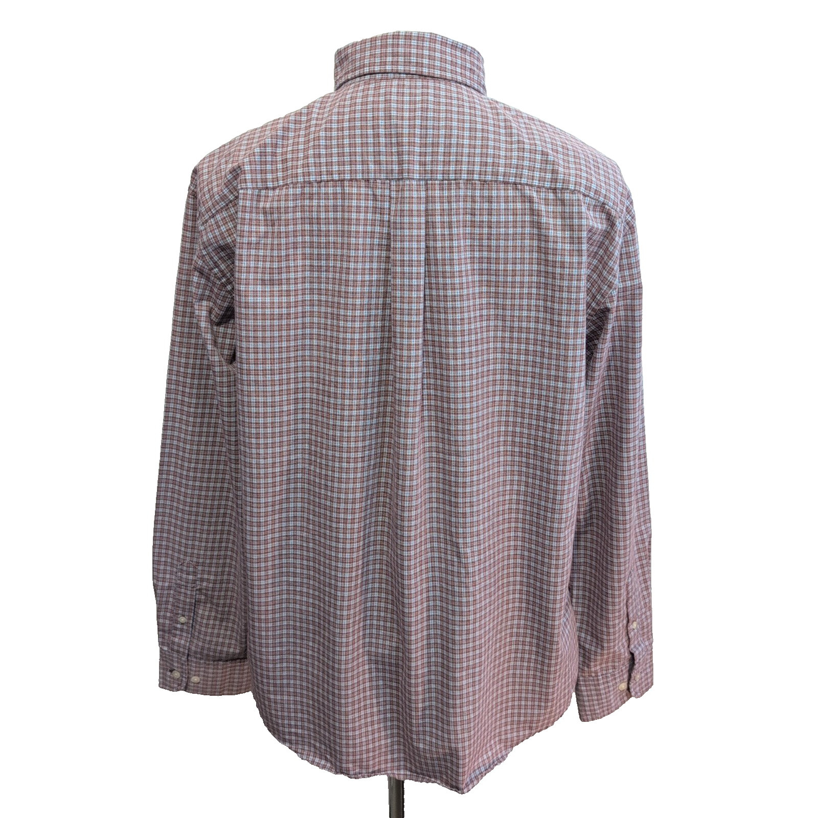 Chemise Dockers bordeaux carreaux manches longues 1 poche XL