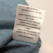 Chemise Levi's L Bleu Clair Moucheté 100% Coton Logo Manches Courtes