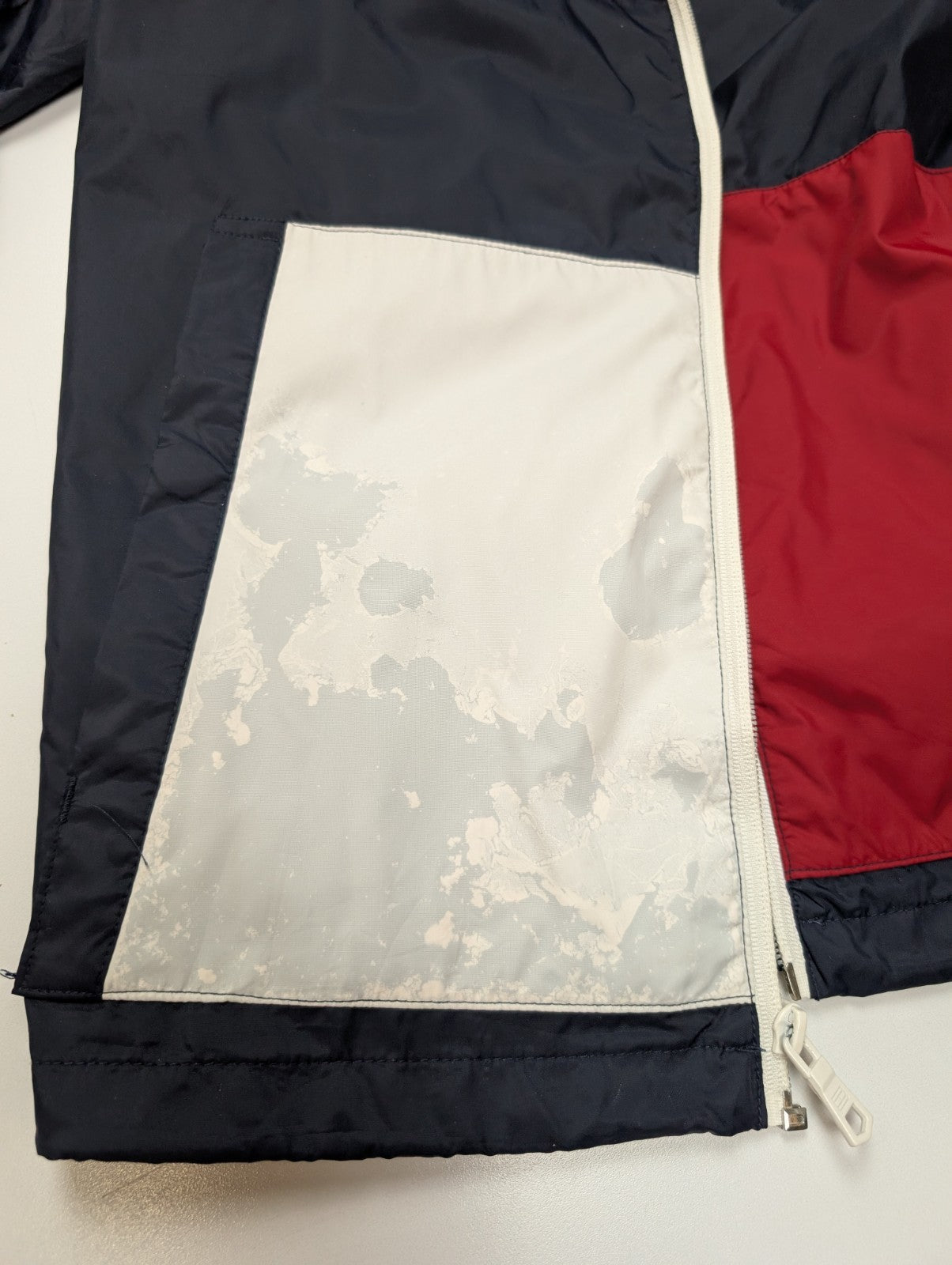Tommy Hilfiger Veste Coupe-Vent M Bleu Marine Rouge Blanc Capuche |317BSR