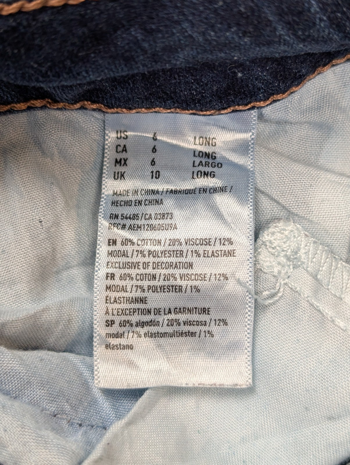 JEAN Fille AMERICAN EAGLE Taille S (6 US) Slim Fit Troué Vintage Super Stretch