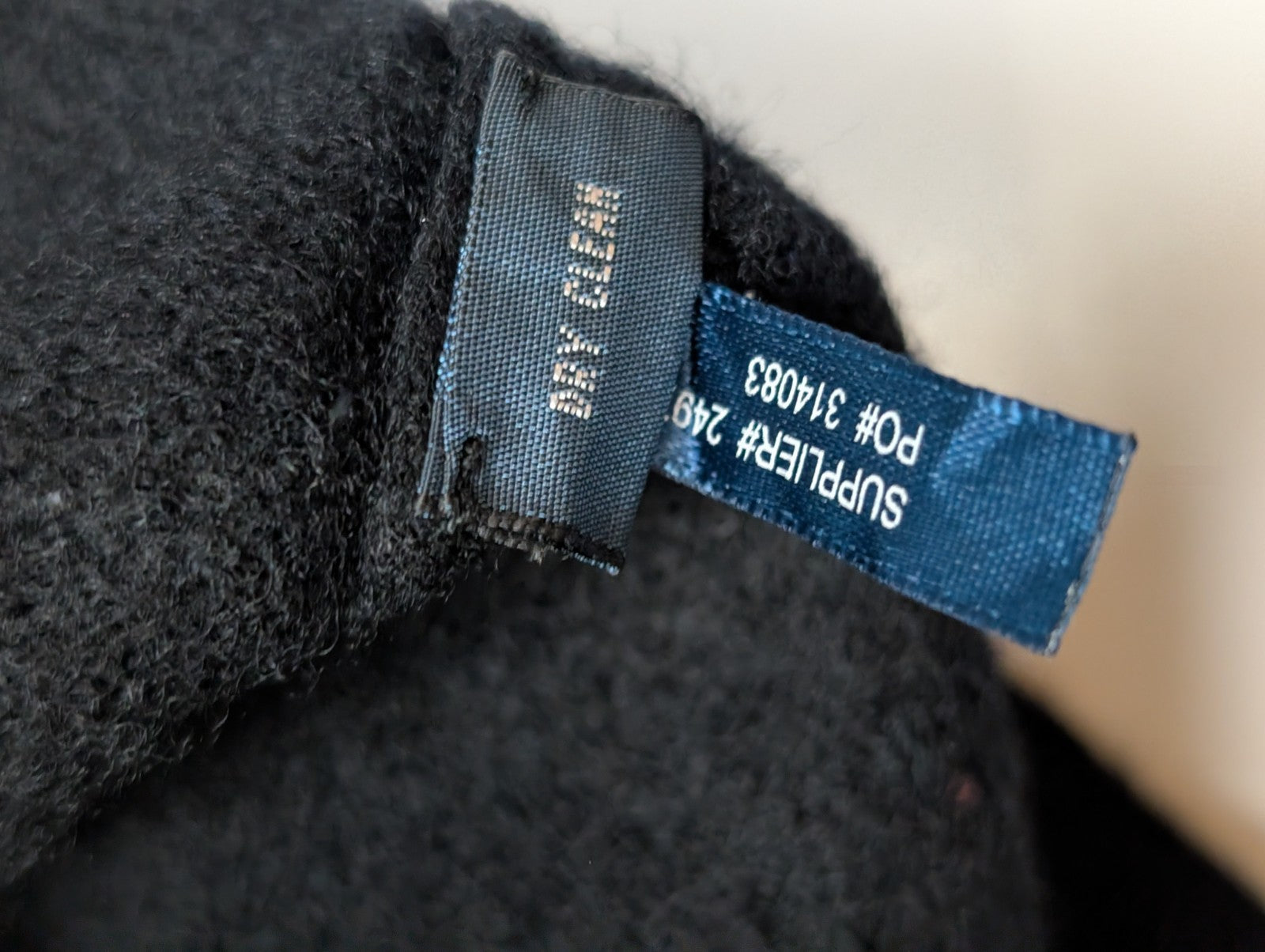 Pull Polo Ralph Lauren Noir Logo Violet - 100% Laine d'Agneau - T. XL (ajusté)