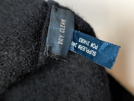 Pull Polo Ralph Lauren Noir Logo Violet - 100% Laine d'Agneau - T. XL (ajusté)