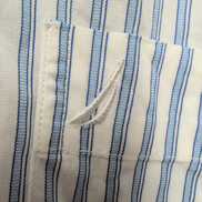 Chemise Nautica Classic Fit XL Rayures Bleu Blanc Poche Coton