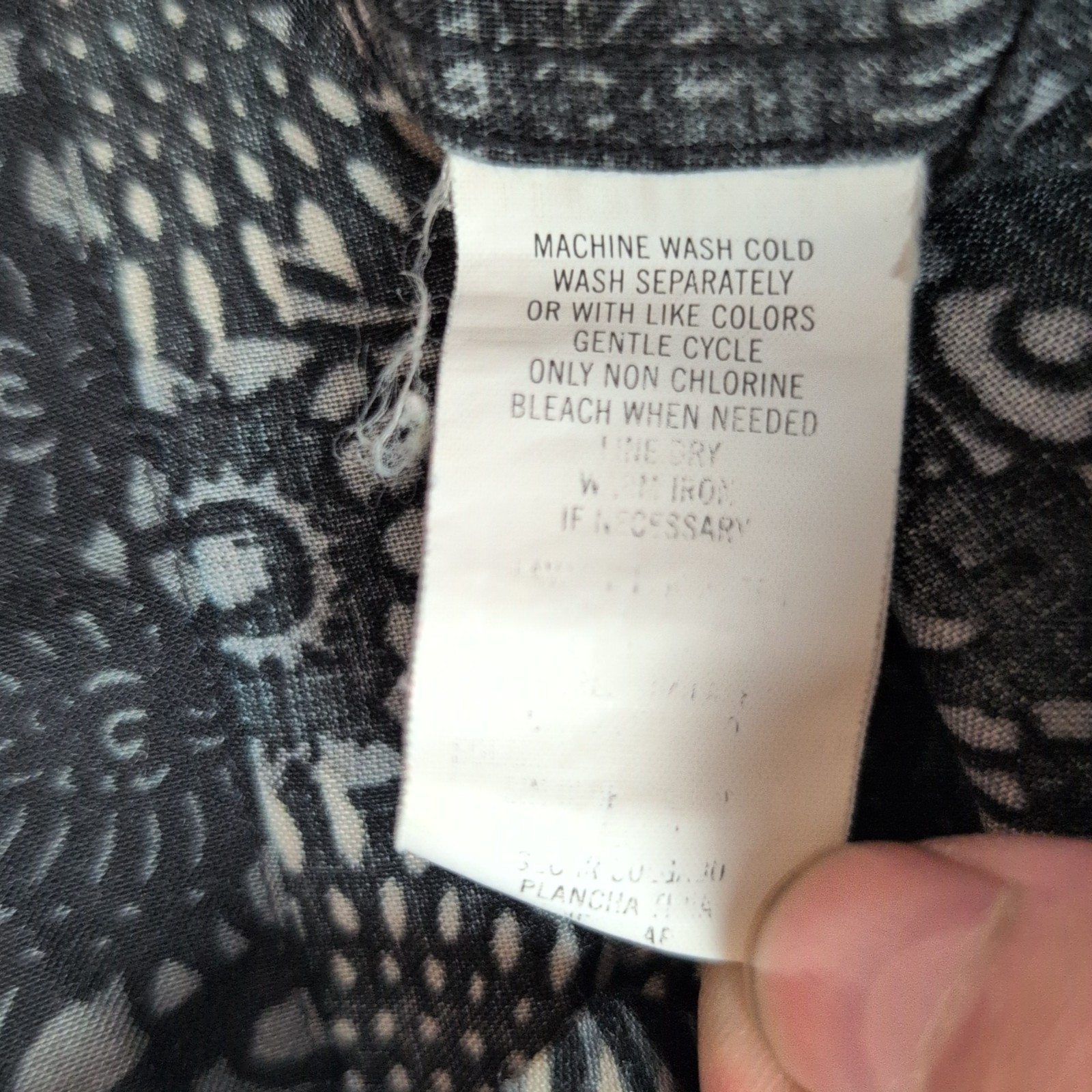 Chemise hawaïenne Ocean Pacific XL noire géométrique 100% rayonne