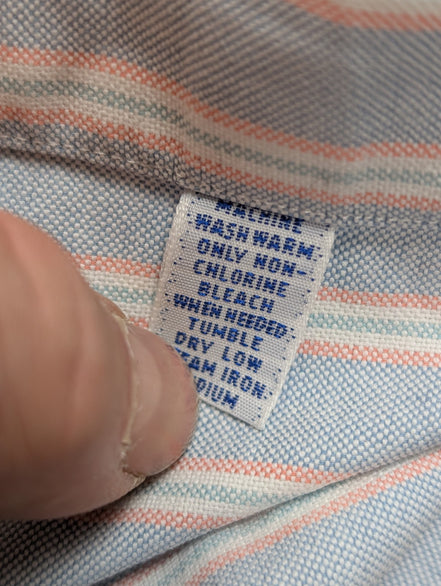 Chemise Polo Ralph Lauren Shirt Yarmouth XL XXL Oxford Rayée Rose Bleu