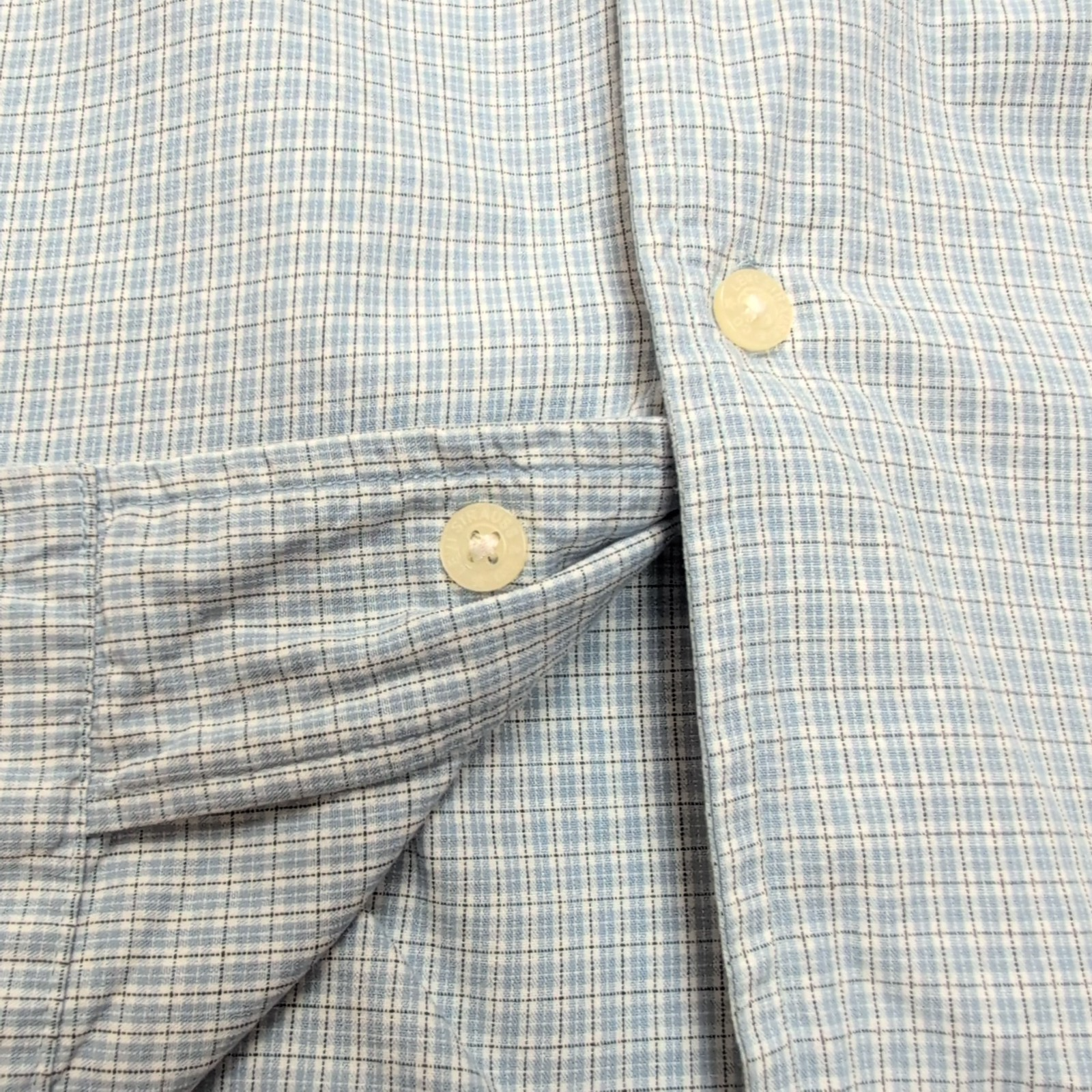 Chemise Levi's Manches Courtes Bleue à Carreaux - Taille L RARE