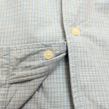 Chemise Levi's Manches Courtes Bleue à Carreaux - Taille L RARE