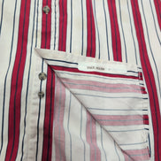 Chemise Bugle Boy Classics XL Rayures Rouge Bleu 100% Coton Vintage