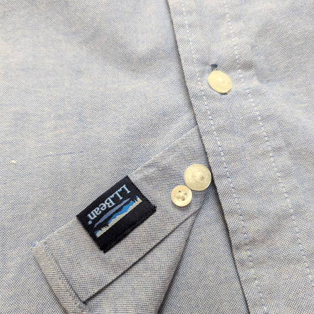 Chemise L.L. BEAN Homme XL Tall Bleu Clair Manches Courtes Poche