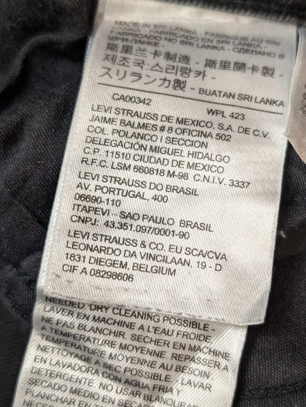 Jean Levi's 505 Femme Noir Straight Ultra Stretch W32 L34 T42 Vintage 🌟👖