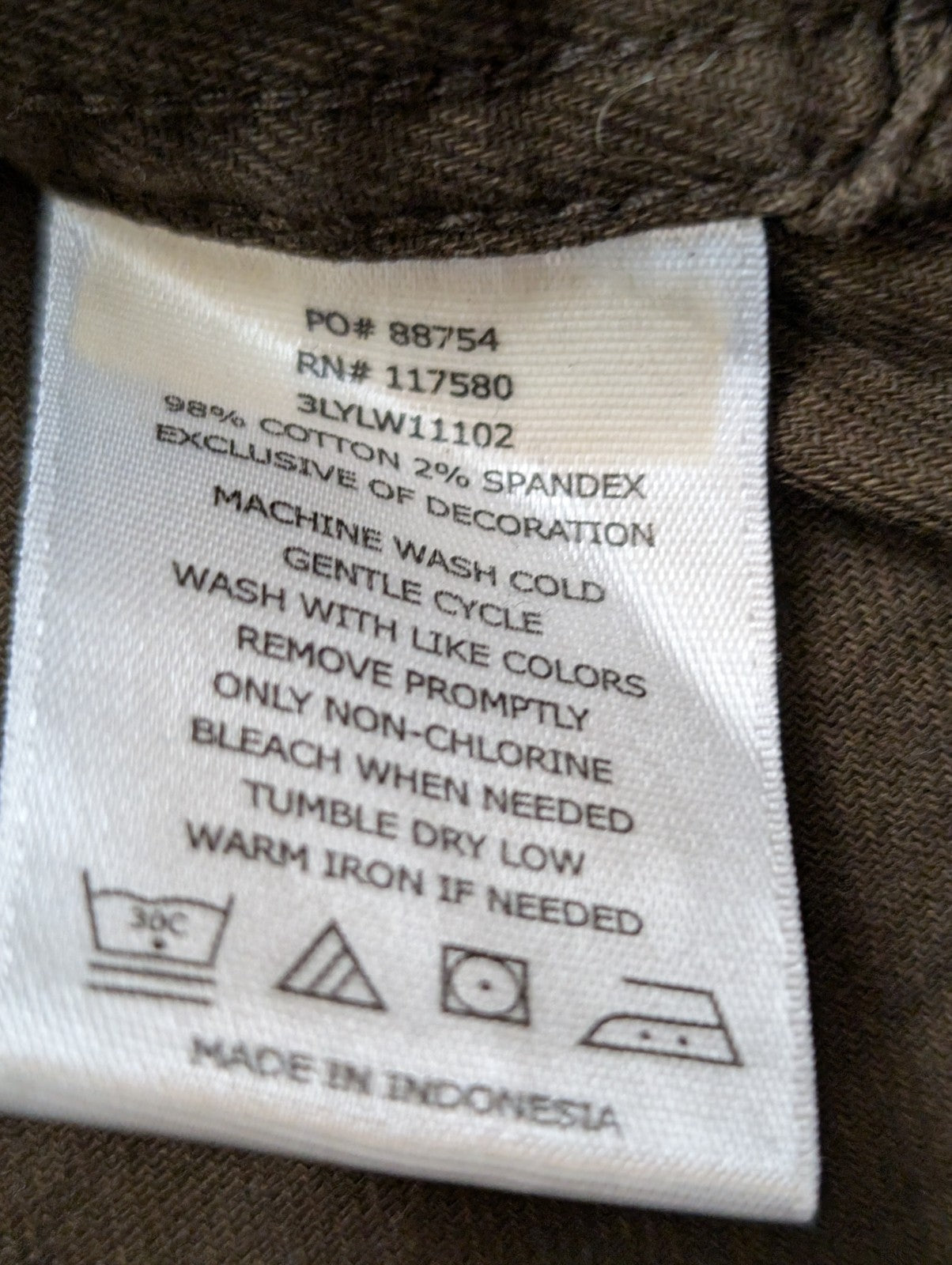 Chemise LEVI'S Marron Coton Stretch Manches Longues - Taille L