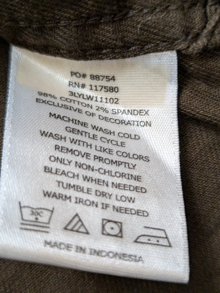 Chemise LEVI'S Marron Coton Stretch Manches Longues - Taille L