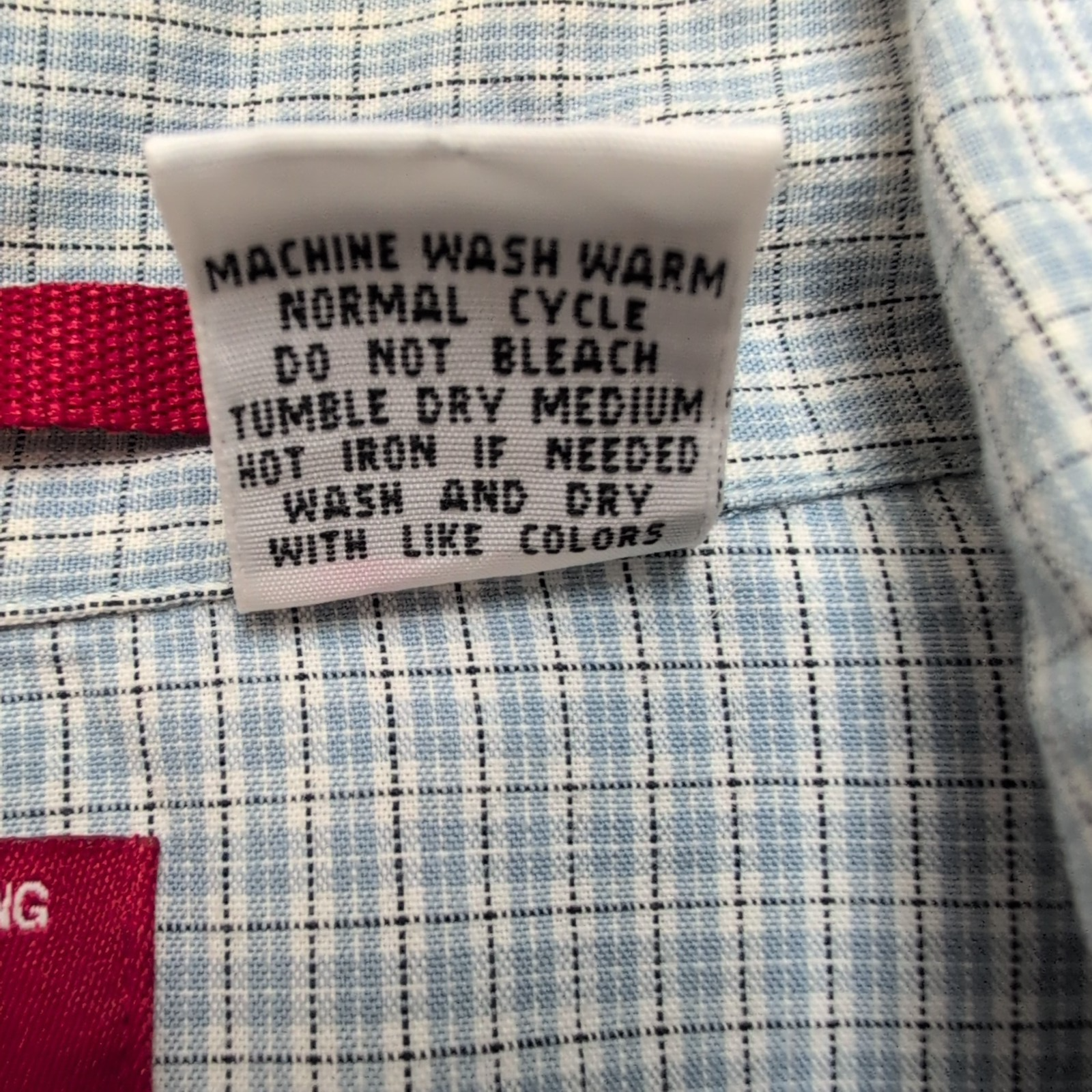 Chemise Levi's Manches Courtes Bleue à Carreaux - Taille L RARE