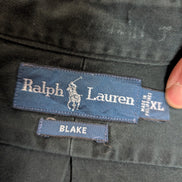 Chemise Ralph Lauren Homme XL XXL Noir Délavé Vintage Logo Violet Coupe Blake