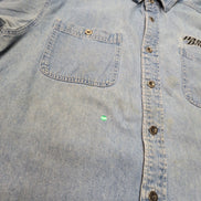 Chemise Harley Davidson XL Jean Bleu 100% Coton Brodée 2 Poches Logo