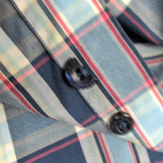 Chemise Nautica Classic Fit 2XLT Bleu Marine Carreaux 100% Coton Manches courtes