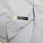 Chemise Nautica Taille XL/XXL Rayures Bleues Poignets Mousquetaires Coton