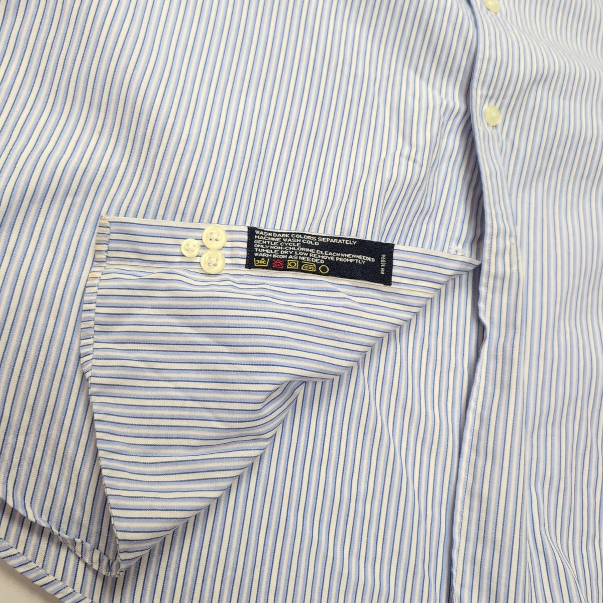 Chemise Nautica Taille XL/XXL Rayures Bleues Poignets Mousquetaires Coton