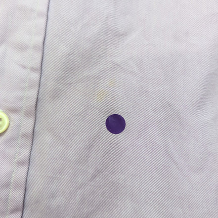 Chemise Ralph Lauren XL Lilas 100% Coton Logo Vert Clair manches longues
