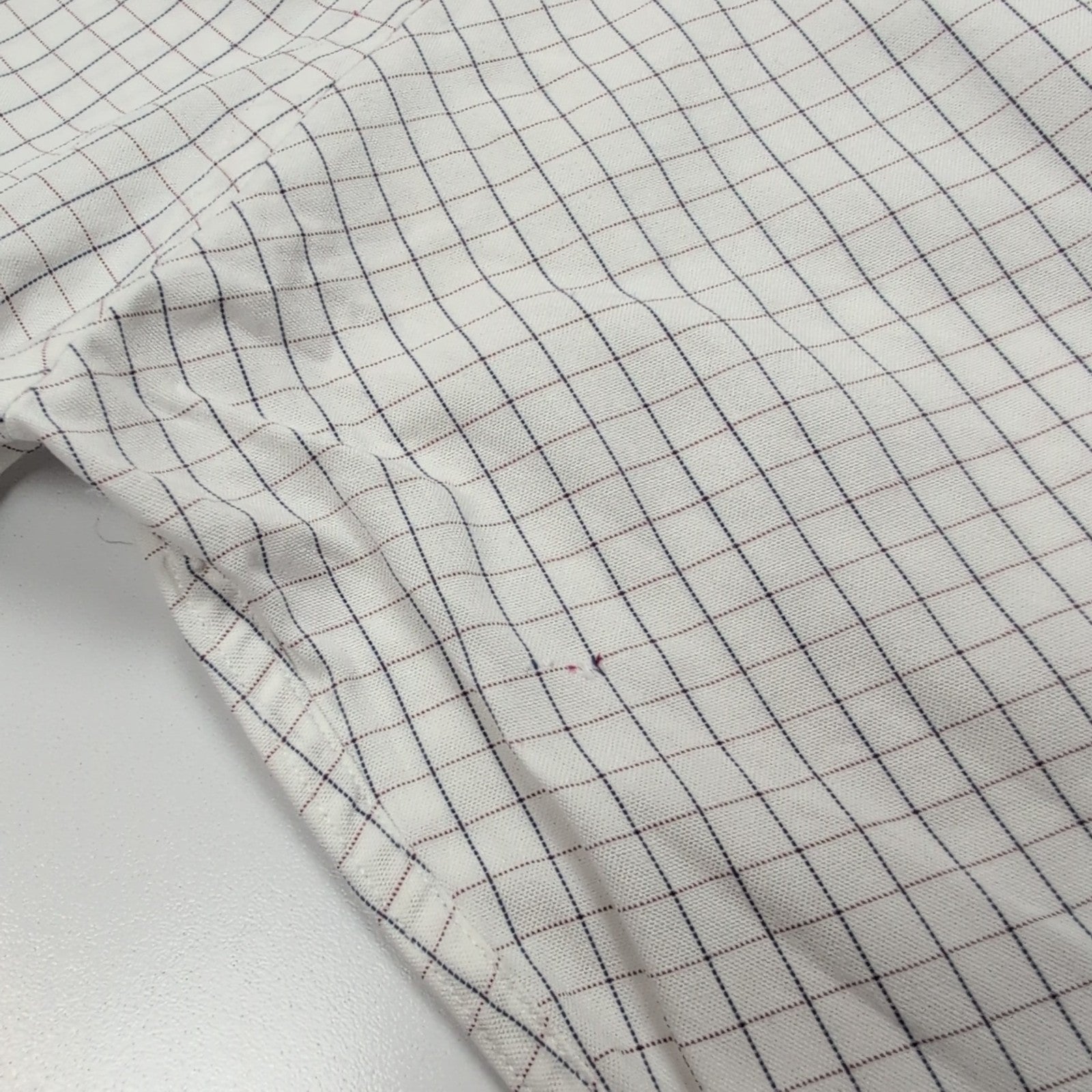 Chemise Tommy Hilfiger Homme Taille M Blanche petits Carreaux Col Pression