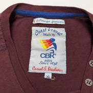 T-Shirt Manches Longues Bordeaux CBK - Taille XL - Poche à Rabat - Neuf sans Éti