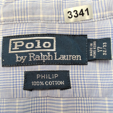 Chemise Polo Ralph Lauren Philip XL Made in Hong Kong Carreaux Bleu