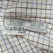 Chemise Polo Ralph Lauren XL Custom Fit Carreaux Bleu Noir Logo Coton
