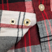 CHAPS Flanelle Rouge Noir M Classique EE VINTAGE 100% Coton | 317S