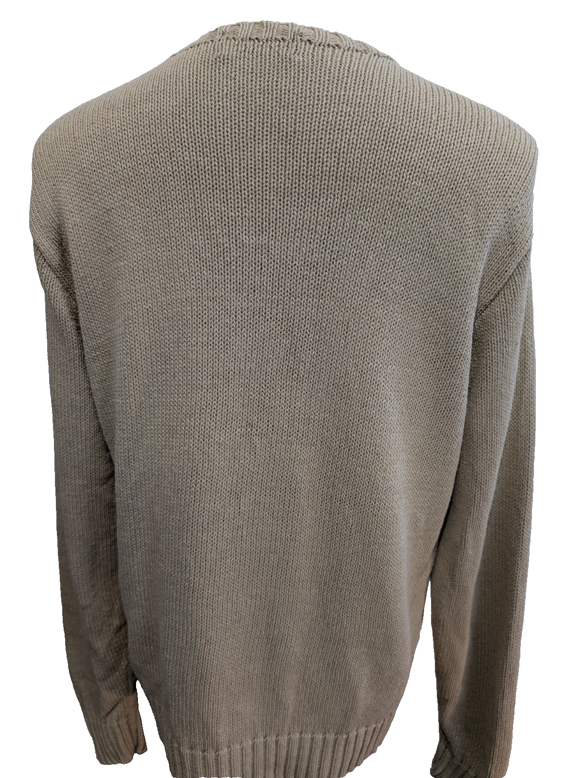 Pull POLO Ralph Lauren Rare - Col rond - 56% Lin / 44% Coton - Beige - Taille L