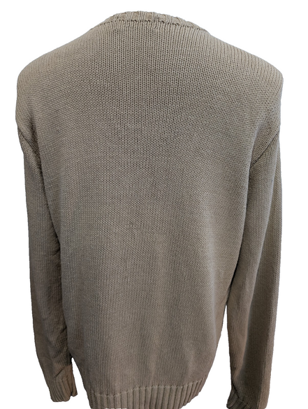Pull POLO Ralph Lauren Rare - Col rond - 56% Lin / 44% Coton - Beige - Taille L