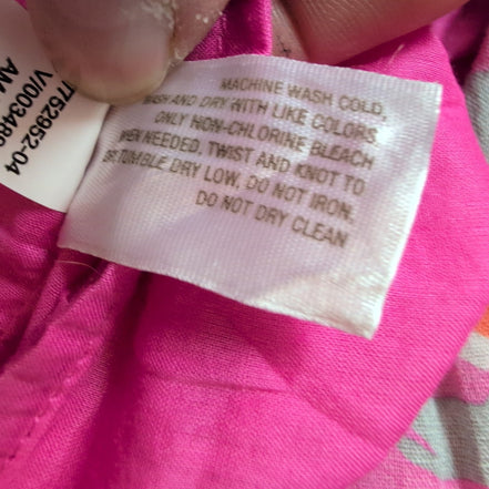 Robe d'été Femme M Rose Motif Psychédélique Fine Bretelle Coton