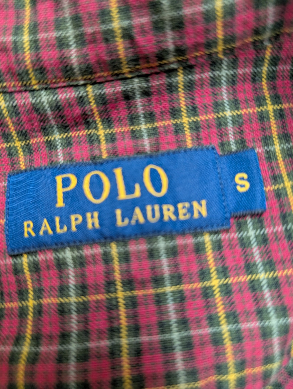 Chemise Ralph Lauren Bordeaux à Carreaux Manches Longues - Taille S