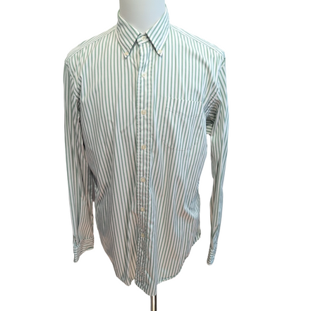 Chemise Ralph Lauren Classic Fit L Rayures Vertes Manches Longues