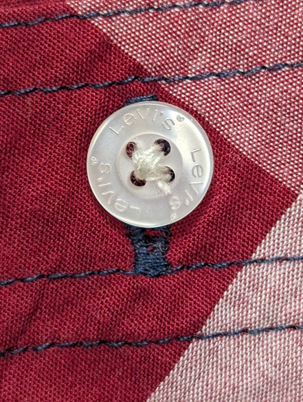 Chemise Levi's à Carreaux Bordeaux Bleu Marine et Blanc - Taille M
