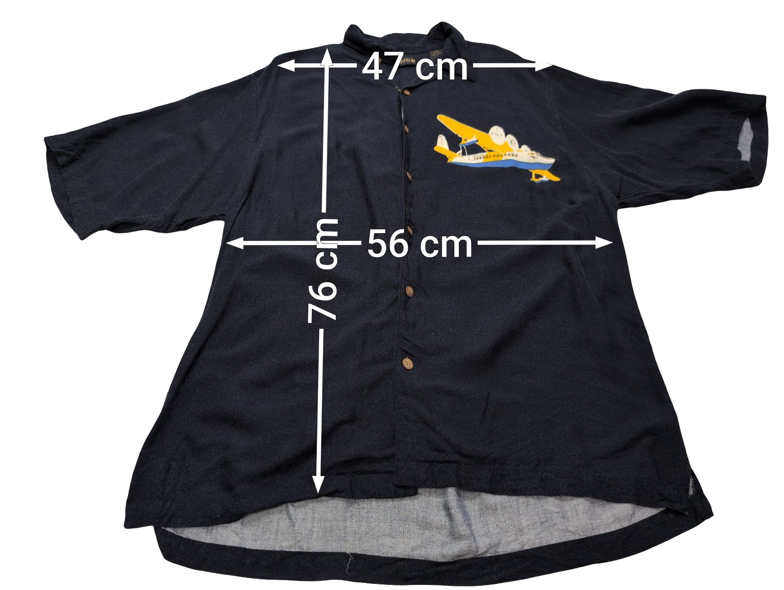 Chemise hawaïenne Wingo avion planeur manches courtes taille L