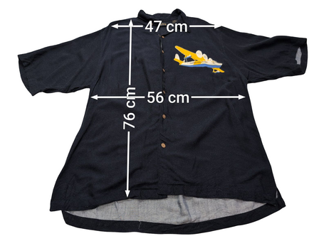 Chemise hawaïenne Wingo avion planeur manches courtes taille L