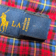 Chemise Ralph Lauren M Rouge Bleue Carreaux Logo Noir Button Down Shirt