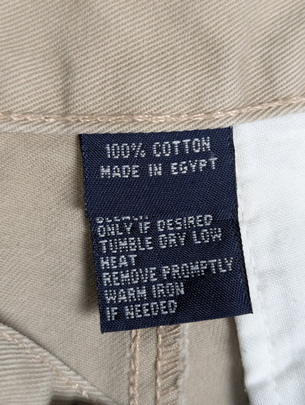 Pantalon chino CHAPS Ralph Lauren beige W30 FR40 à pinces coton