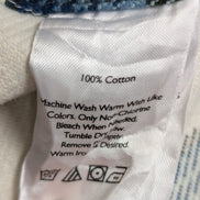 EDDIE BAUER Flanelle Bleu Blanc M Comme Neuve TACHE MINIME Coton Épais | 327S