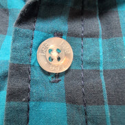 Chemise Lee Manches Courtes Bleue et Noire à Carreaux à Poche Taille XL