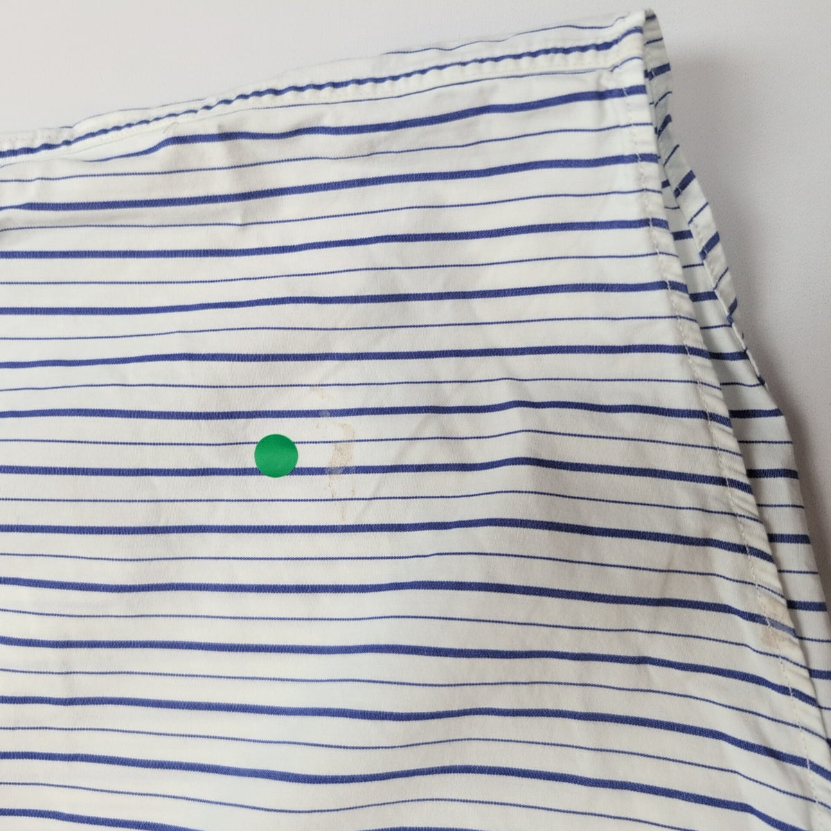 Chemise Tommy Hilfiger L Blanc Bleu Rayures Coton Regular Fit manches longues